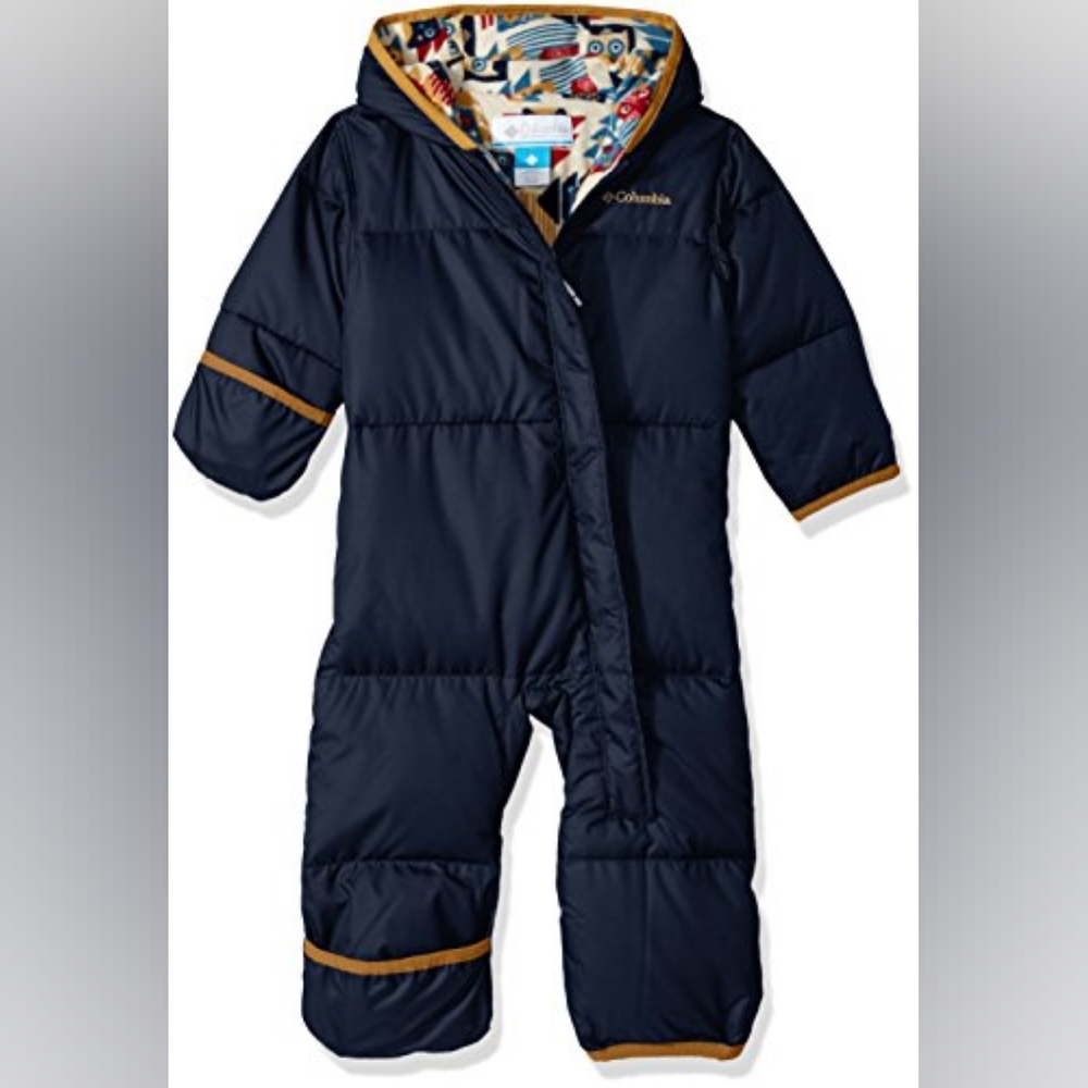 Columbia Infant Bunting in Navy Blue and Mustard